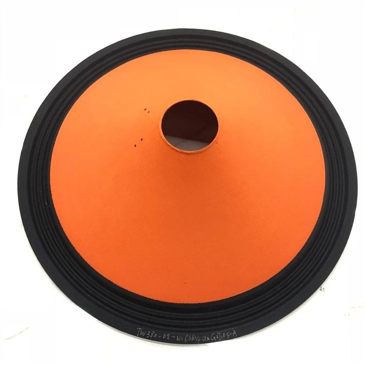 15inch speaker parts cloth edge press orange color paper cone